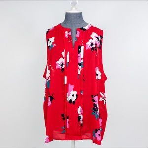 41 Hawthorn Breyson Pleated Blouse Floral Medium